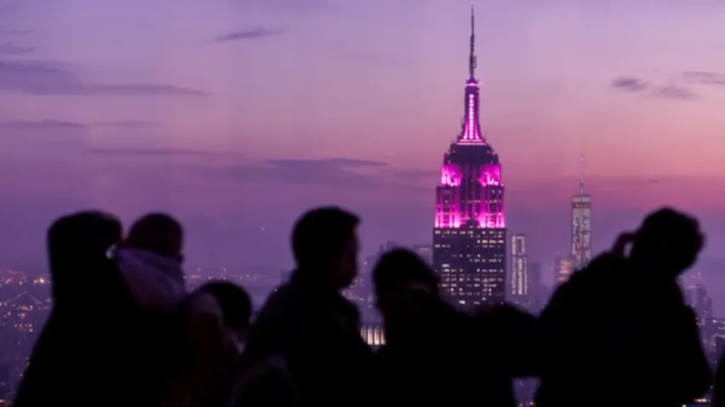 Top of the Rock at night